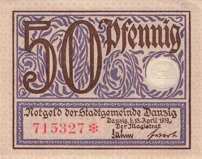 Danzig 50 Pfennig 1919